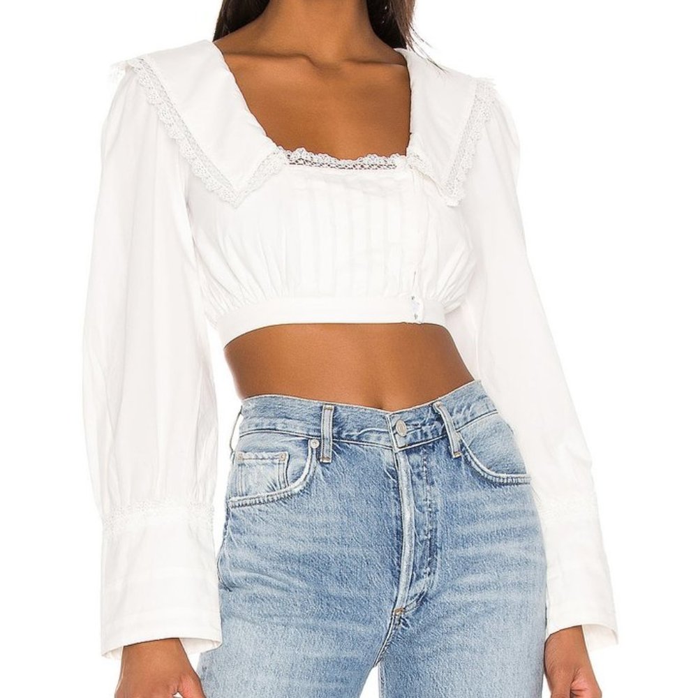 TULAROSA Colton Blouse IN IVORY size SMALL